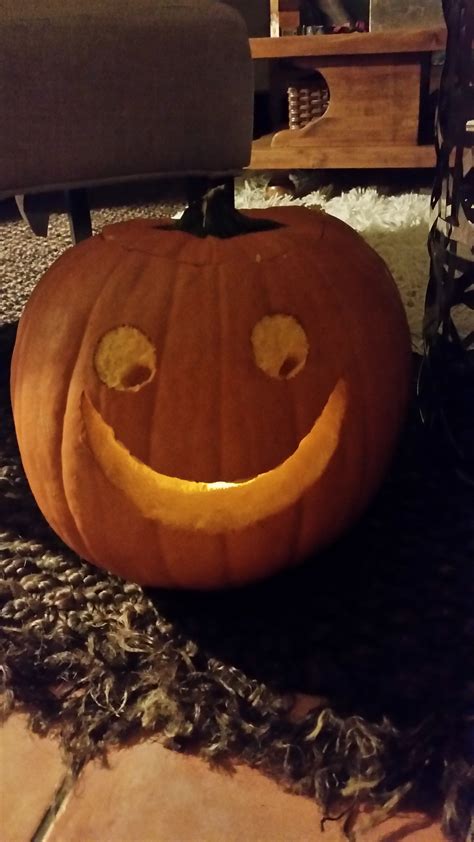 Smiley Face Pumpkin Carving Done By My Daughter Pumpkin Carving