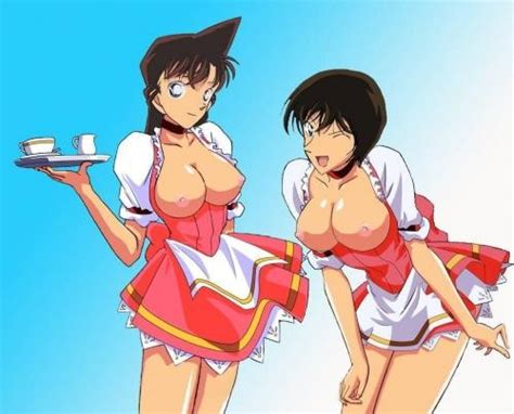 Ran X Kazuha Waitress Tag Detective Conan Hentai