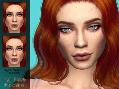 The Sims Resource Full Face Freckles By Kittymeow • Sims 4 Downloads