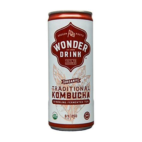 Wonder Drink Kombucha Organic Traditional Sparkling Fermented Tea 8