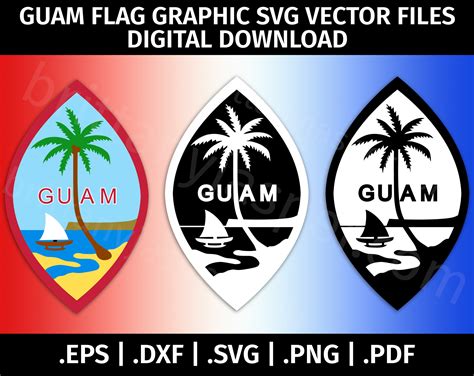 Guam Territory Svg Guam Picture Svg Gu Svg Guam Seal Svg Guam Hook Svg