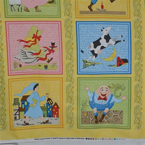 Mother Goose Nursery Fabric Panels Baby Quilt Panels