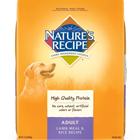 Nature's recipe® stands for putting delicious food in the paws of every pet. Nature's Recipe Lamb Meal & Rice Adult Dog Food | Petco