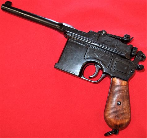 Replica Denix Ww1 Ww2 Mauser Model 1896 Pistol Jb Military Antiques