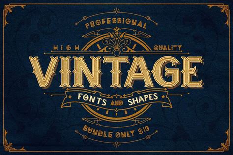 Last Chance Professional High Quality Vintage Fonts And Shapes