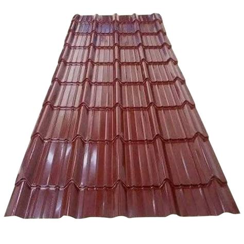 Gi Maroon Colour Coated Roofing Sheet Thickness 047 Mm At Rs 300kg