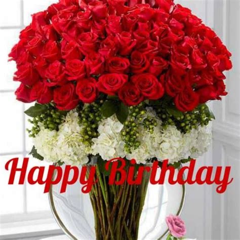 Urbanstems makes easy to send birthday flowers & plants with next day delivery! Red n white Roses for your birthday | HBD (1) My Flower ...