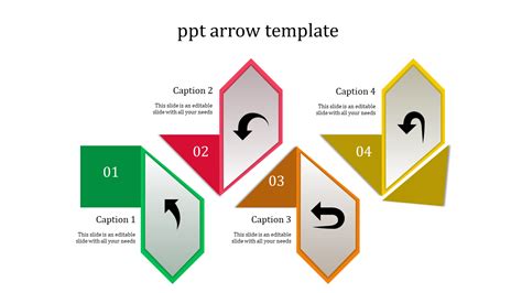Incredible Ppt Arrow Template Presentation Four Node