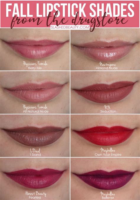 8 Perfect Shades Of Drugstore Lipsticks For Fall Slashed Beauty