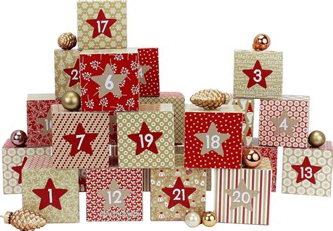 Papierdrachen Diy Advent Calendar Box Set 24 Colorful Boxes To Set Up