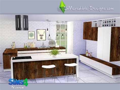 This time i have created a scandinavian kitchen and dining room. Sims 4 CC's - The Best: Kitchen by SIMcredible!