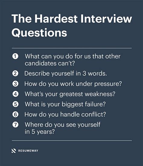 Top 7 Hardest Interview Questions And Best Answers Resumeway