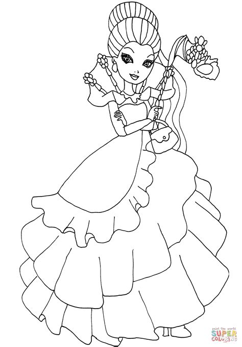 Ever After High Thronecoming Raven Queen Coloring Page Free Printable