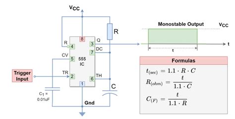Monostable Multivibrator Calculator Electronics