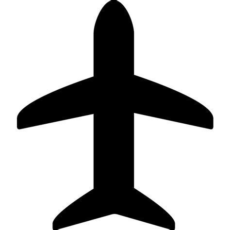 Airplane Black Shape Vector Svg Icon Svg Repo