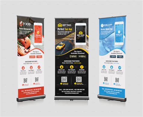 7 Mobile App Roll Up Banner Templates Ai Word Pages Psd