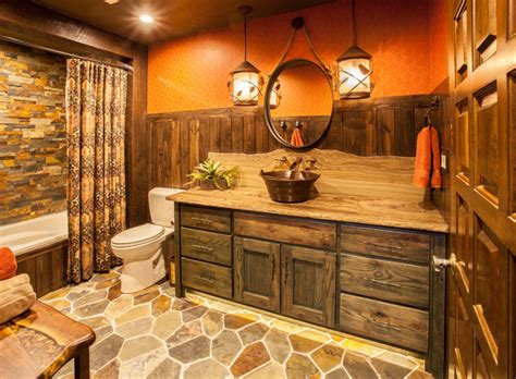 Rustic Ranch Guest Bathroom Rustic Bathroom Other By Gina