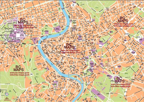 Roma Mapa Vectorial Editable Eps Freehand Illustrator Mapas Vectoriales