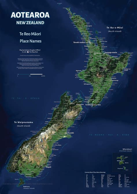 Map Of New Zealand Satellite Sky View And View From Satellite Of New