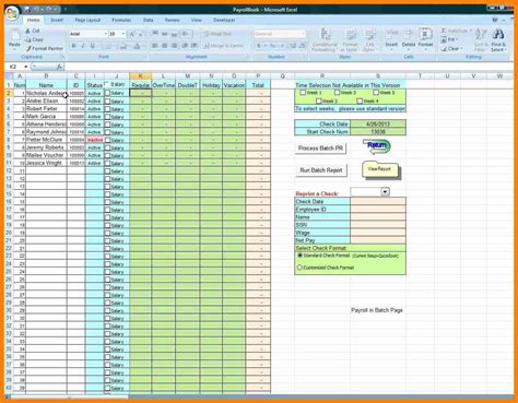 50 Salary Payroll Xls Excel Sheet