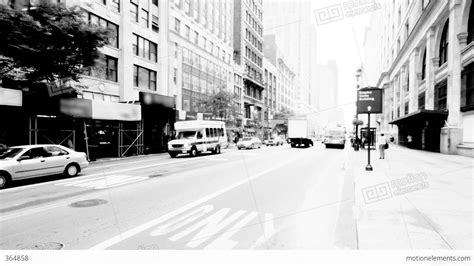 New York Street Black And White Stock Video Footage 364858