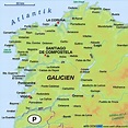 Map of Galicia (Spain) - Map in the Atlas of the World - World Atlas