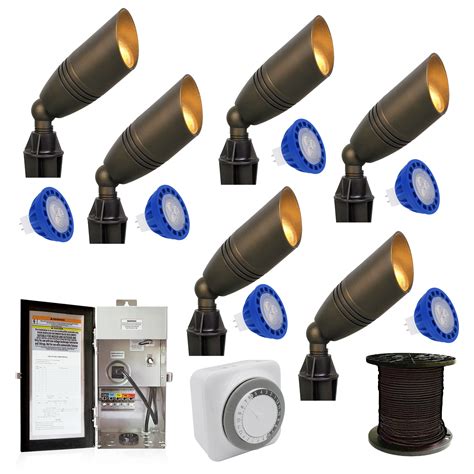 Led Landscape Lighting Kit With 6 Spotlights Outdoor Garden Yard Spot