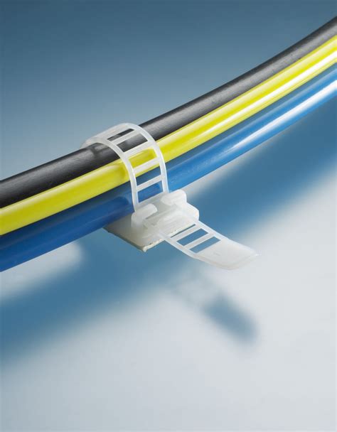 Self Adhesive Round Adjustable Cable Clamp Surelock Plastics Round