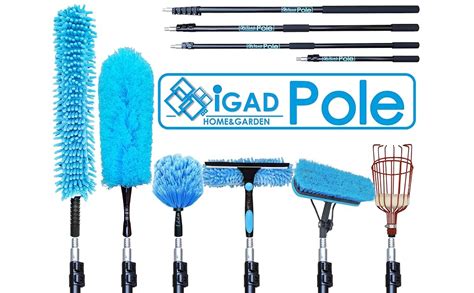 Igadpole Telescopic Extension Pole Cleaning Kit 24 Foot 7m Pole