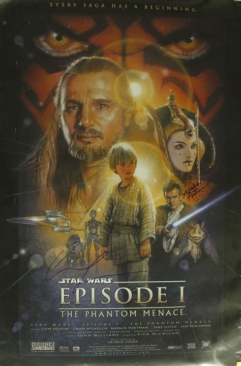 George Lucas And Natalie Portman Signed Star Wars Vintage