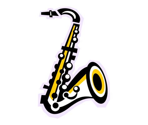 Vector Illustration Of Saxophone Brass Single Reed Transparent Png