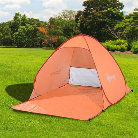 Outsunny 2 Person Pop Up Beach Tent Hiking Uv Protection Patio Sun Shade Shelter Ebay