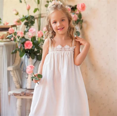 Children Clothing Summer Dresses Girls Baby Pajamas Cotton Princess