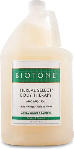 Biotone Herb Select Body Therapy Massage Oil Gallon Fore Supply Company