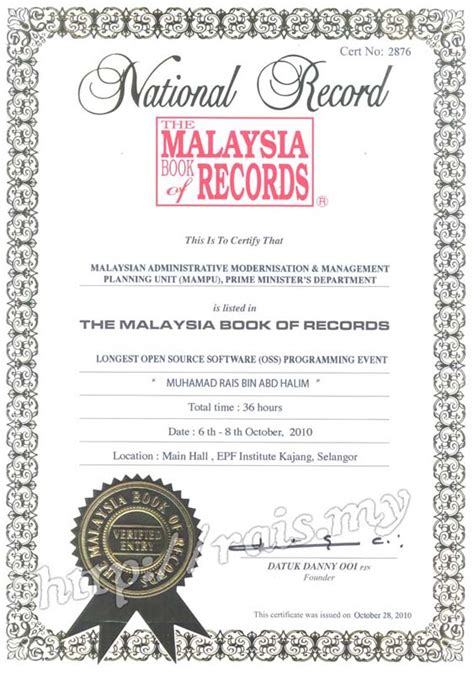 It seems we represent a very low percentage of. Sijil Malaysia Book of Records dah sampai - rais.my