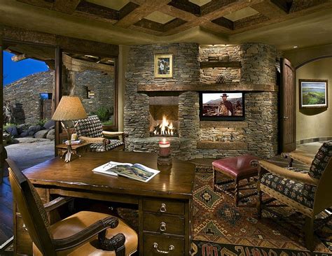15 Exquisite Home Offices With Stone Walls
