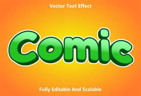 Premium Vector Comic Text Effect With Green And Orange Color Editable