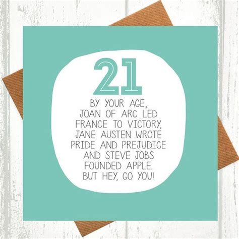 Funny 21st Birthday Card Quotes Shortquotescc
