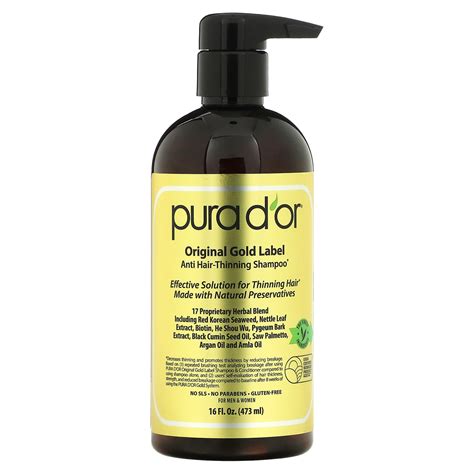 Pura Dor Anti Hair Thinning Shampoo 16 Fl Oz 473 Ml