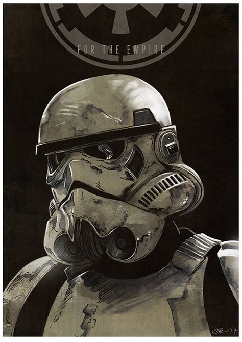 For The Empire Star Wars Stormtrooper Art Print Etsy Savaşçılar