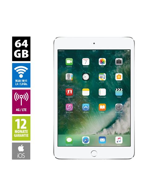 Get the best deals on apple ipad mini 4 ios 64gb tablets. Apple iPad mini 4 Wi-Fi + Cellular (64GB) in silver für ...