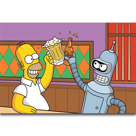 And also buying one carton of 24 would be around 850 000 dong. S2721 Futurama Bender and Simpsons Funny Cartoon Drinking ...