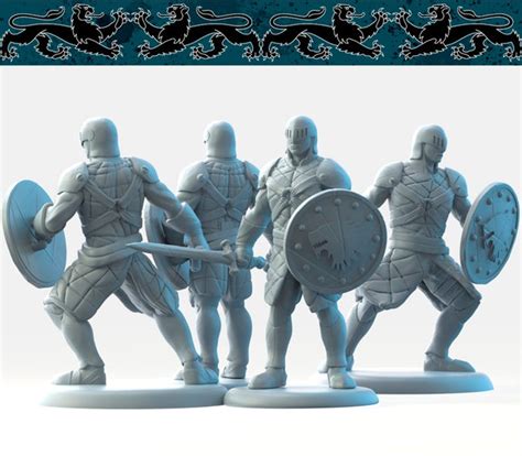 28mm 2 Styles Of Guards Dnd Miniatures Dungeons And Dragons Etsy