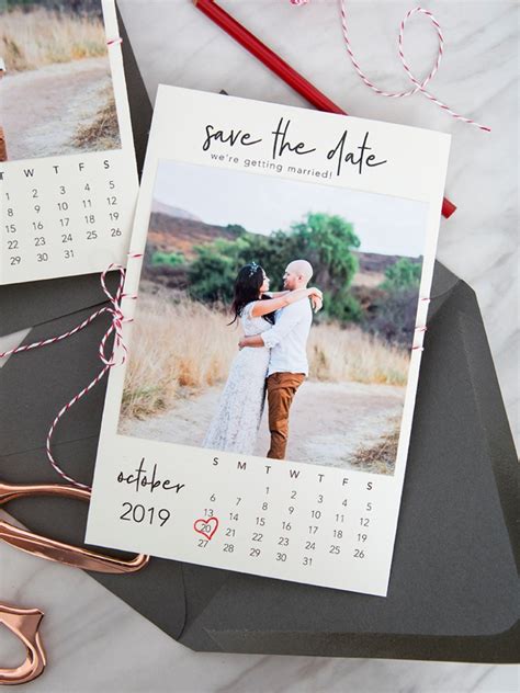 These Free Printable Calendar Style Photo Save The Dates Are The Best