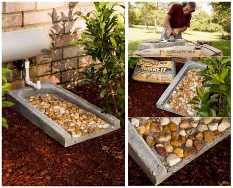How To Build A Concrete Splash Block For The Bottom Of A Rain Gutter