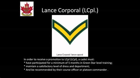 The Royal Canadian Army Cadets Ranks And Structure Youtube