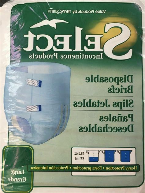 Vintage 2 Diaper Sample Select Plastic Backed Adult