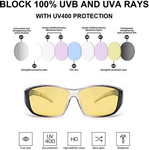 lvioe wrap around night driving glasses with hd polarized yellow lens lightweigh ebay