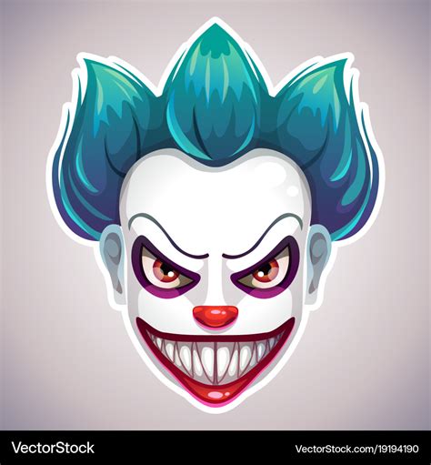 Creepy Clown Mask Royalty Free Vector Image Vectorstock