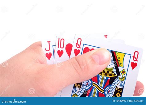 Hand And Playing Cards Stock Image Image Of Play Sport 15133997